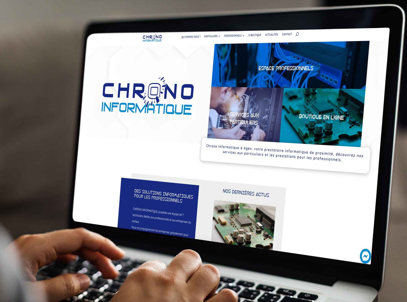 création d'un site internet pour Chrono Informatique à agen 47